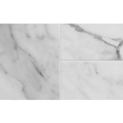 FIRMFIT Rigid Core Pre-Grouted Tiles Carrara Marble XT 4003 Luxury Vinyl Flooring 405 X 810 mm